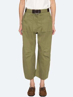 Andrea Pant by Sea New York Olive Green Wide-Leg Utility Pants